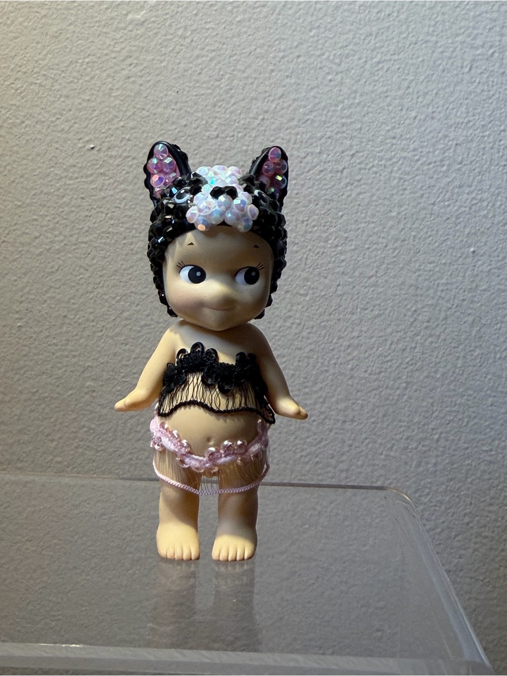 Authentic Sonny Angel animal v3 frenchie bedazzled w outfit